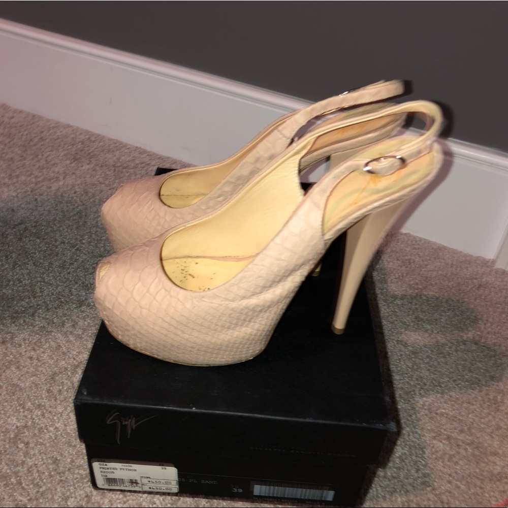 Giuseppe Zanotti printed python heels